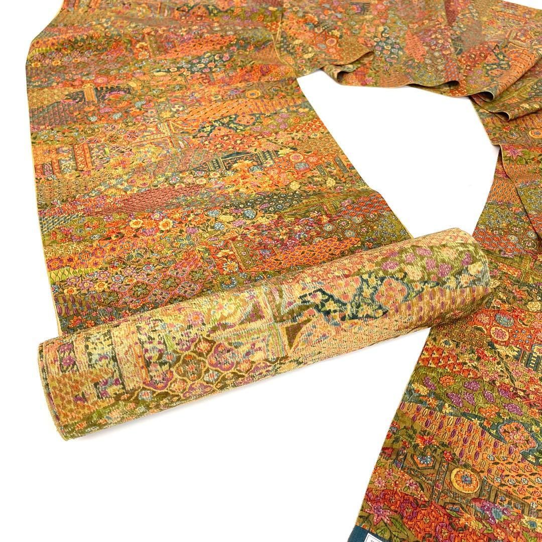 着物と帯 時流 T 25949 s 正絹 反物 東京更紗 更雅作 着尺