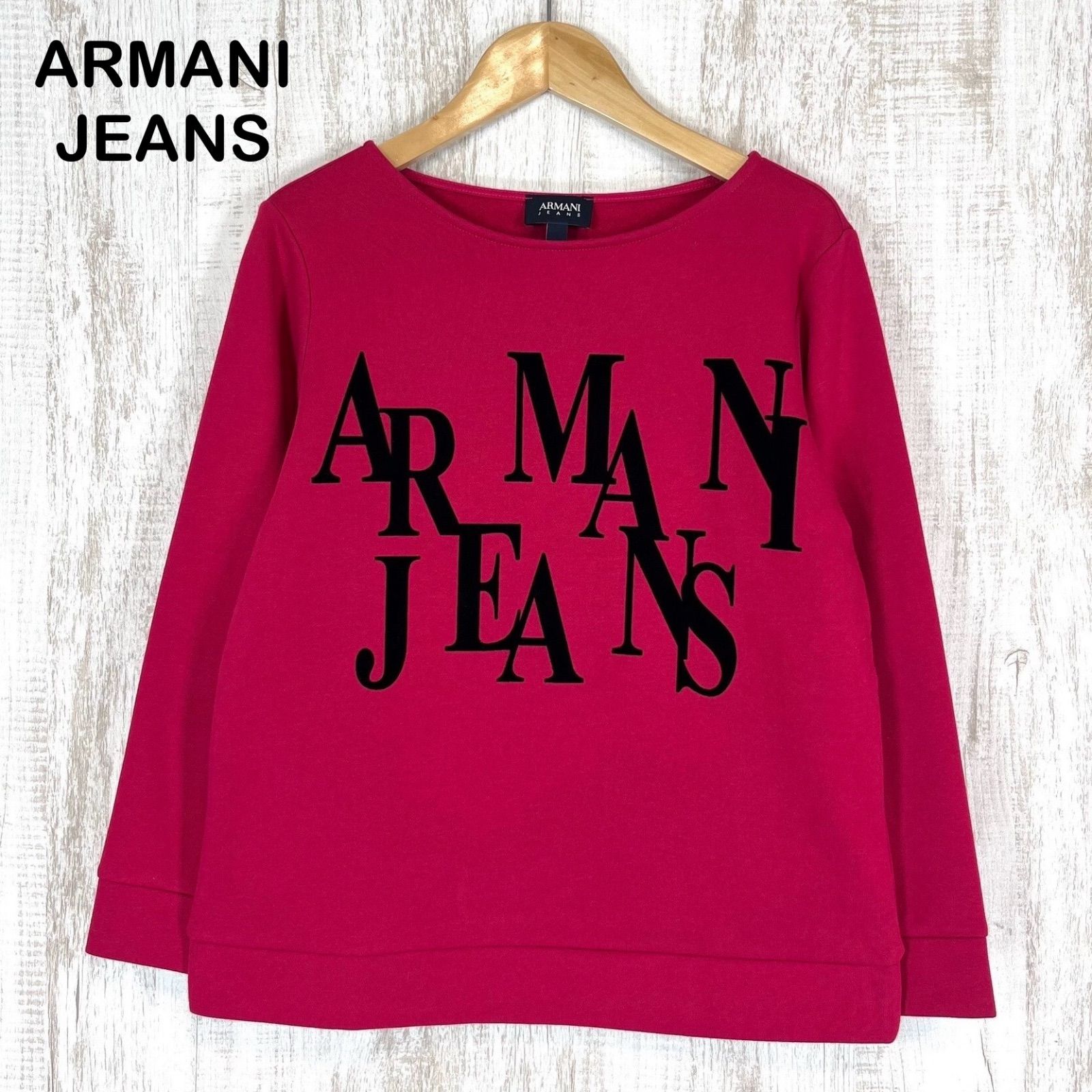 ARMANI JEANS アルマーニジーンズ ビッグロゴプリント ラウンドネック 