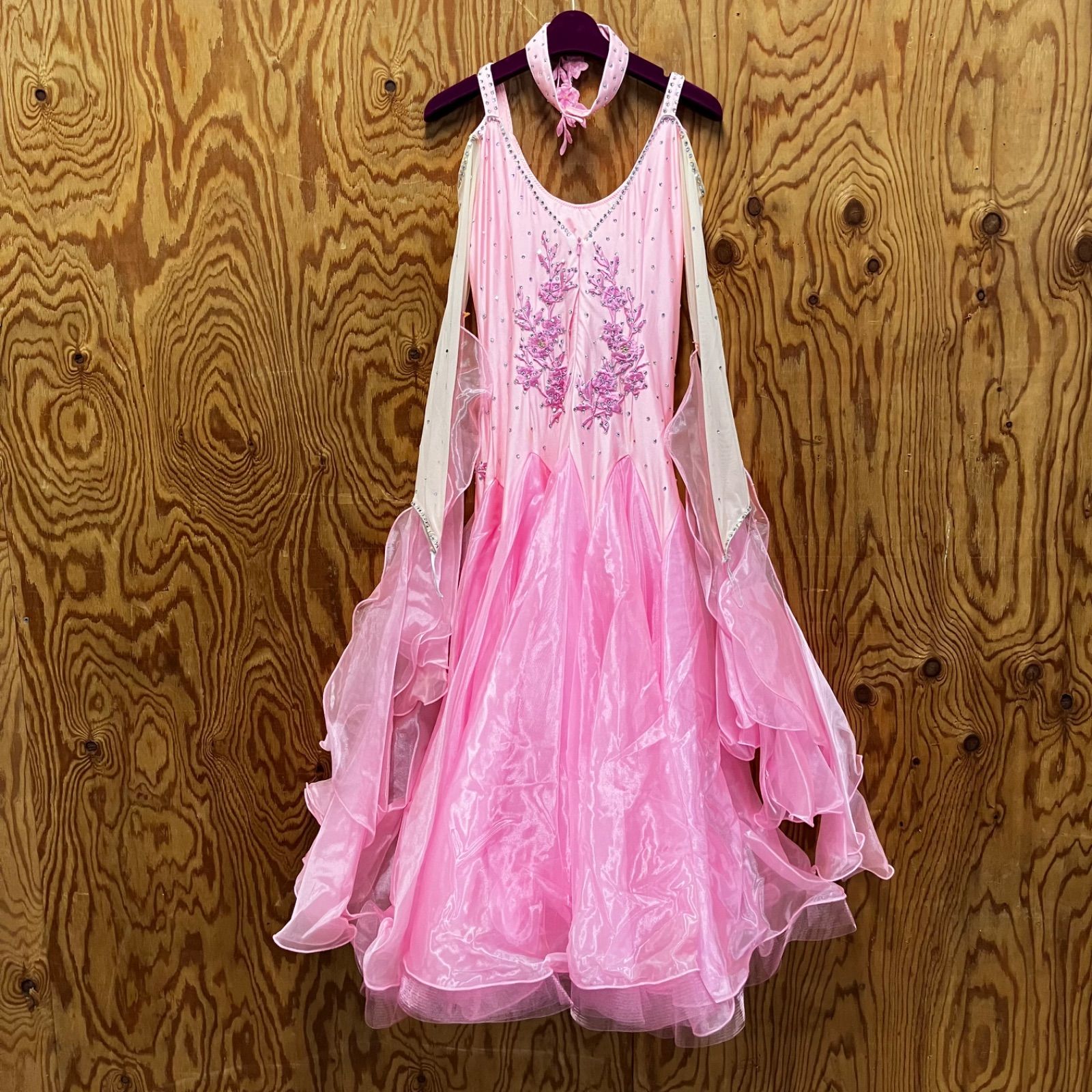 値下げ交渉可能】 社交ダンスドレス パーティドレス ラインストーン