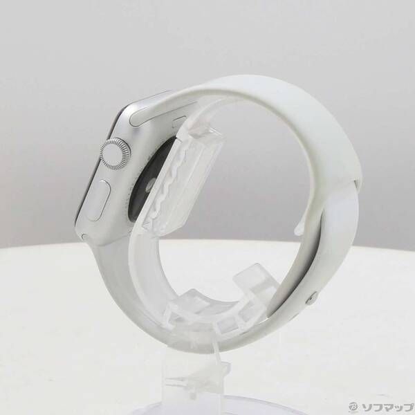 〔 品〕 Apple Watch Series 3 GPS 38 mm シルバーアルミニウムケース ホワイトスポーツバンド 247