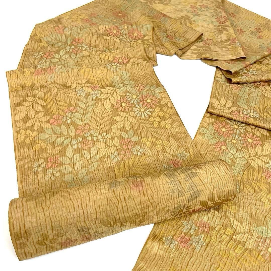 着物と帯 時流 T 25944 s 正絹 反物 筋絞り地紋起こし 和か京苑