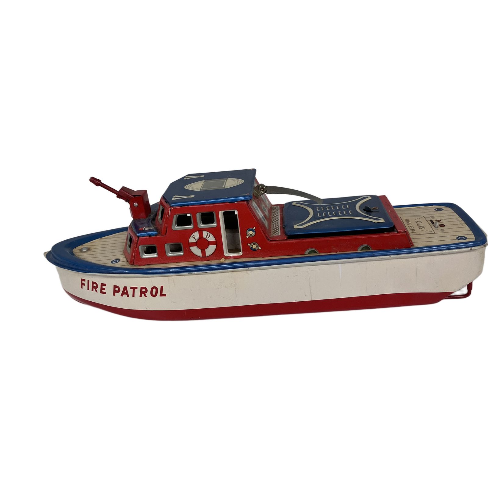 昭和 レトロ ブリキ おもちゃ 玩具 消防艇 POWER SPRAY FIRE PATROL