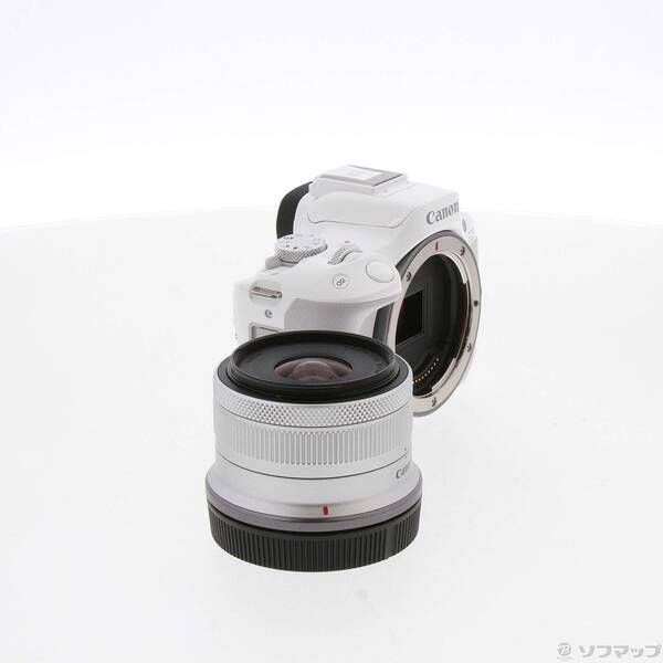 中古品〕 EOS R50 RF-S18-45 IS STM レンズキット ホワイト【198