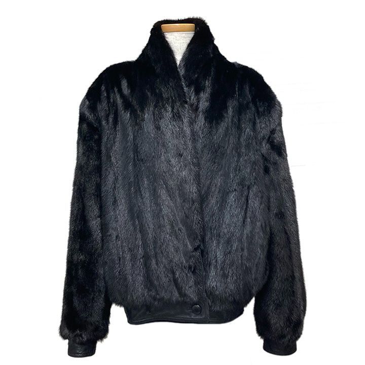 ハーディエイミス HARDY AMIES レザー ミンク リバーシブル ブルゾン