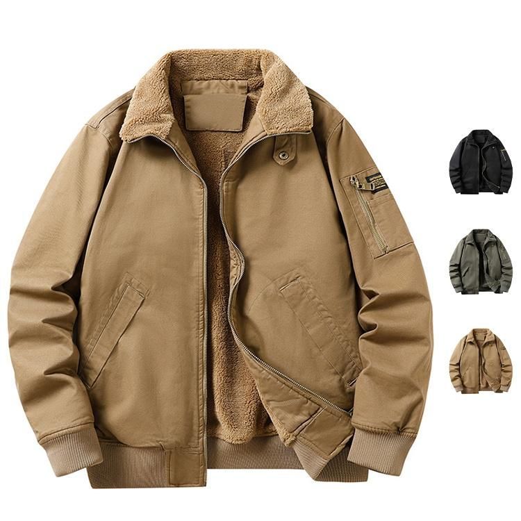 メンズ ミリタリージャケット ボアジャケット 防寒着 厚手 裏起毛 ムートンジャケット 登山 秋冬 秋物 アウトドア