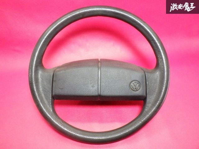 VW ゴルフ タイブⅡ　純正 ステアリングホイール(ハンドル) フォルクスワーゲン VW ゴルフ2 純正ステアリング オプション レザー