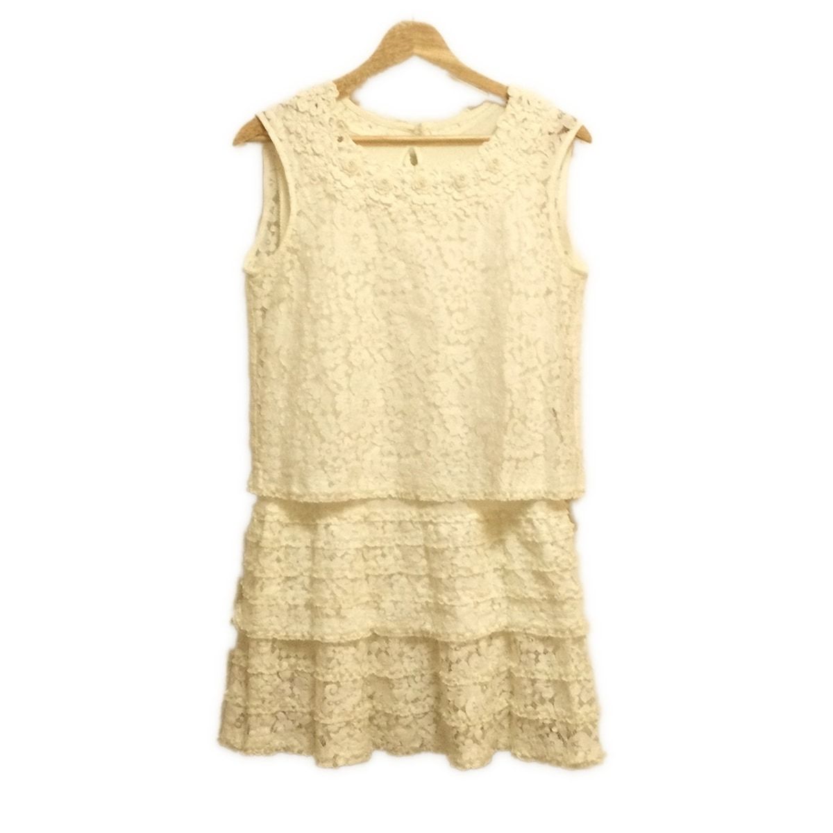 INGEBORG インゲボルグ ワンピースセットアップ レディース - 白 レース フラワー 花 パール