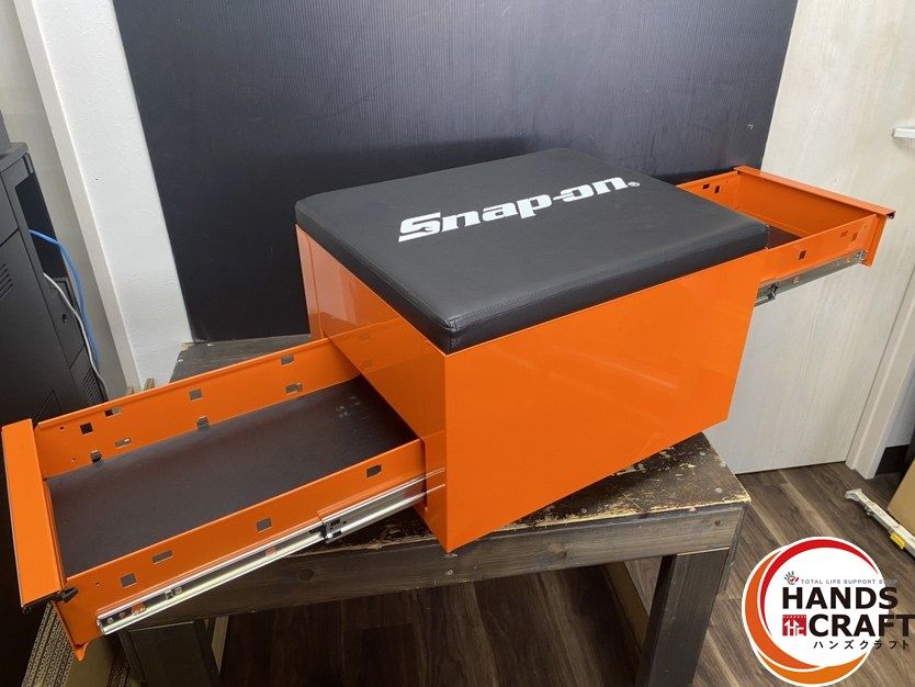 品 Snap-on スナップオン 型式不明 シートクリーパー 工具箱 4輪キャスター 二口引き出し W 約50 cm×D 約42 cm×H 約39 cm