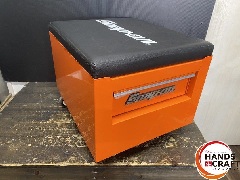 品 Snap on スナップオン 型式不明 シートクリーパー 工具箱 4輪キャスター 二口引き出し W 約50 cm D 約42 H 約39