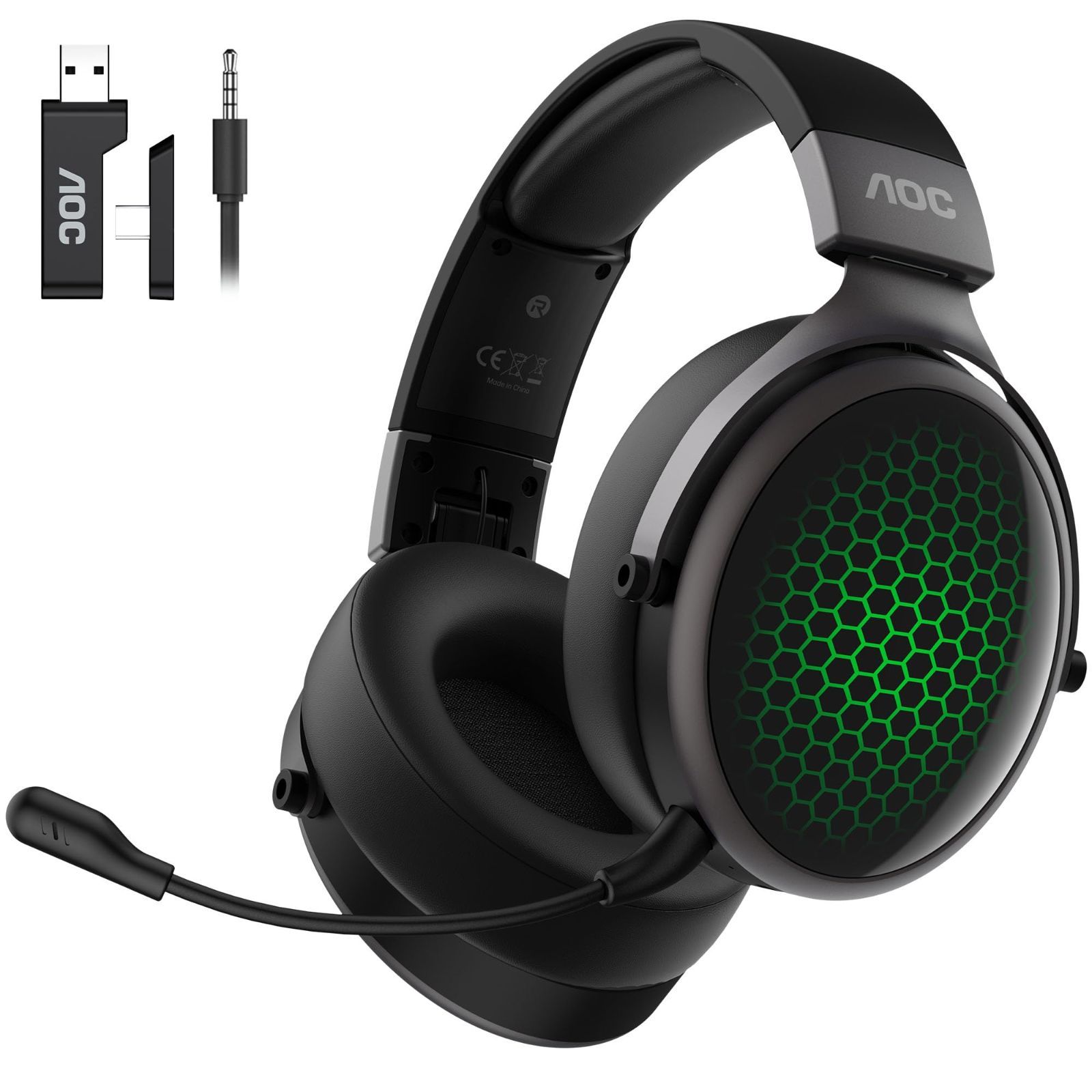 ゲーミングヘッドセット 【2.4G USB/Type-cアダプター/Bluetooth 5.3
