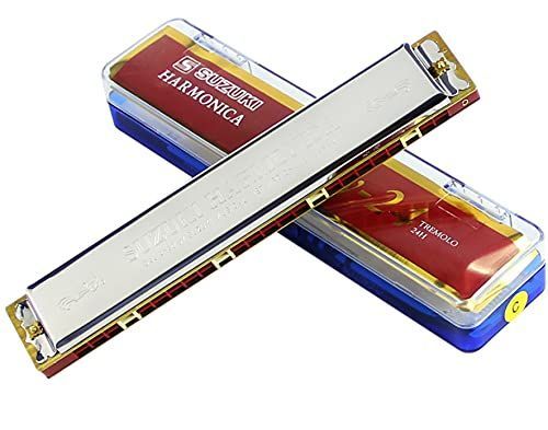 中古品】SUZUKI 24穴複音ハーモニカ5本 Am ANm 中古品】SUZUKI 24穴