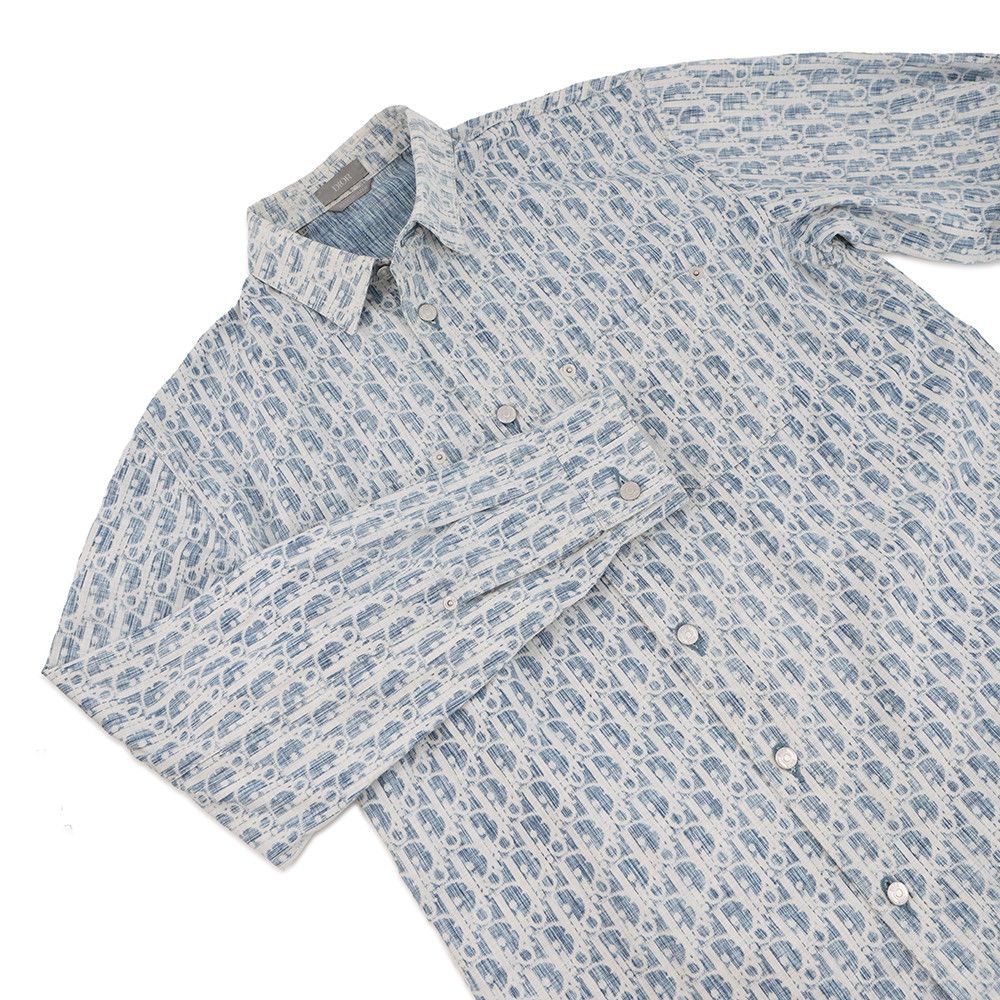 クリスチャン・ディオール 長袖シャツ オブリーク カスリ オーバー