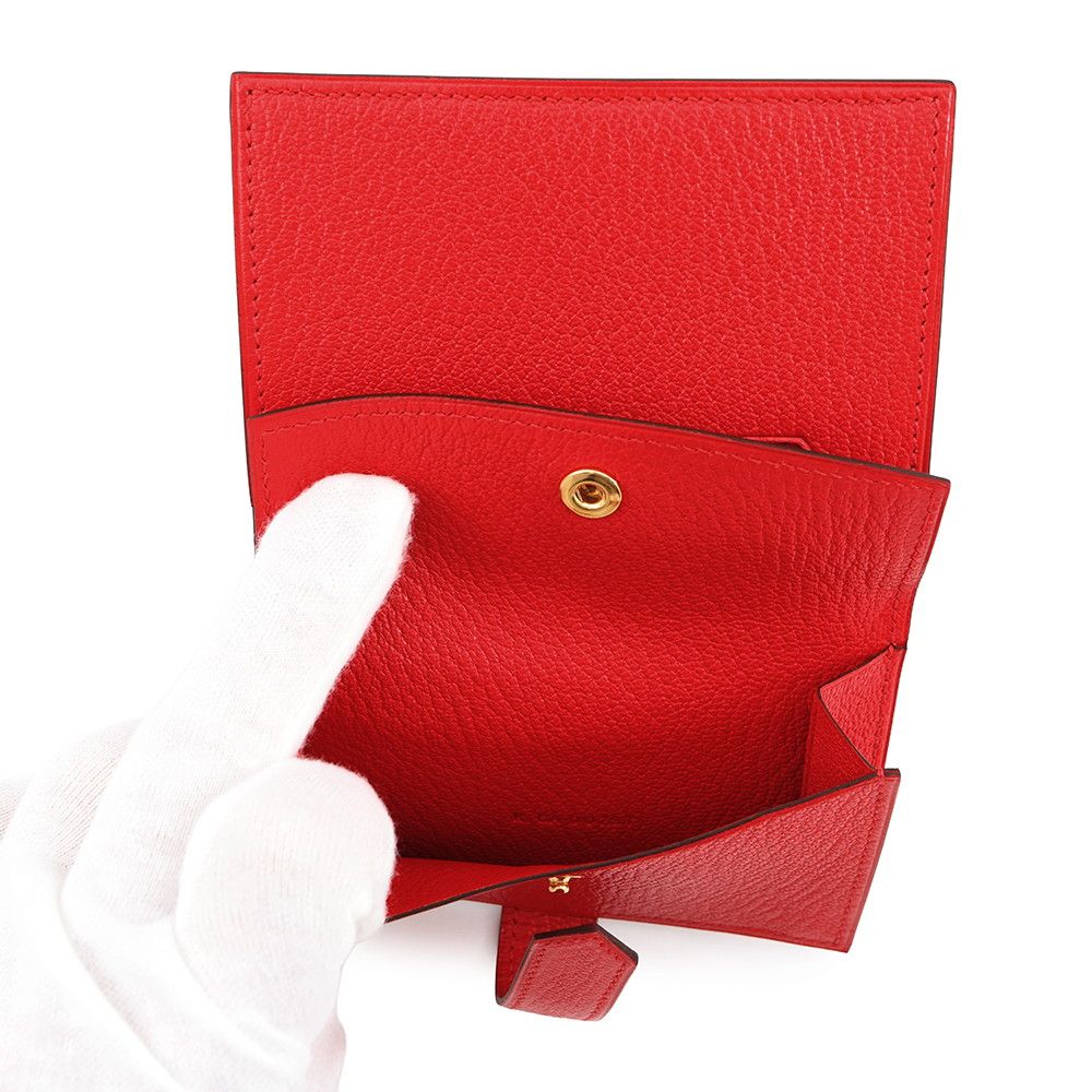 エルメス カードケース ベアン ミニ 小銭入れ付き ルージュラデュ