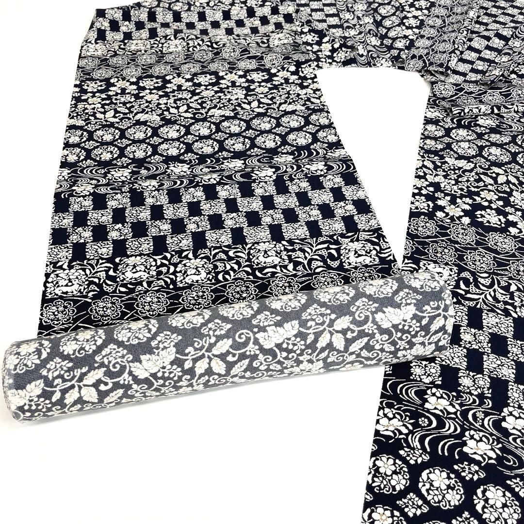 着物と帯 時流 T 25937 s 正絹 反物 丹後ちりめん 花うさぎ