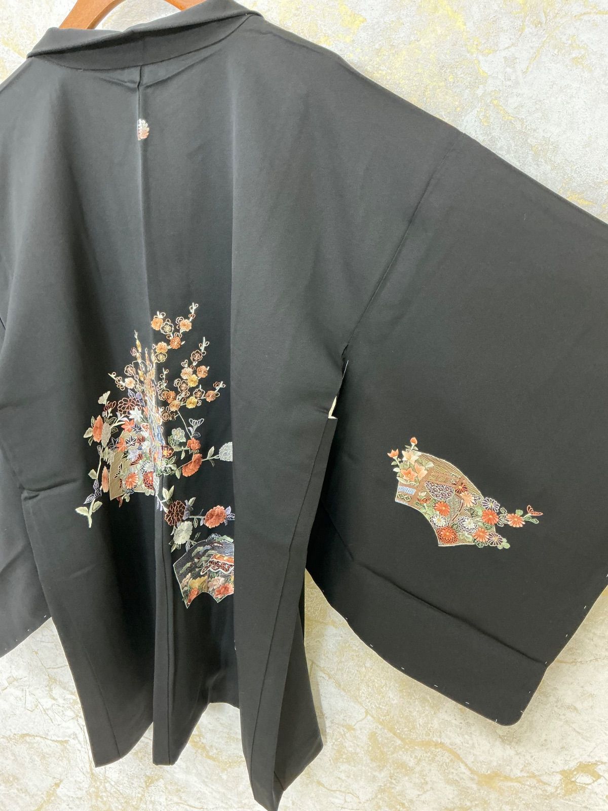 kimono+one◇kimonoarisa◇未使用同然◇羽織◇蘇州刺繍◇正絹◇裄65丈