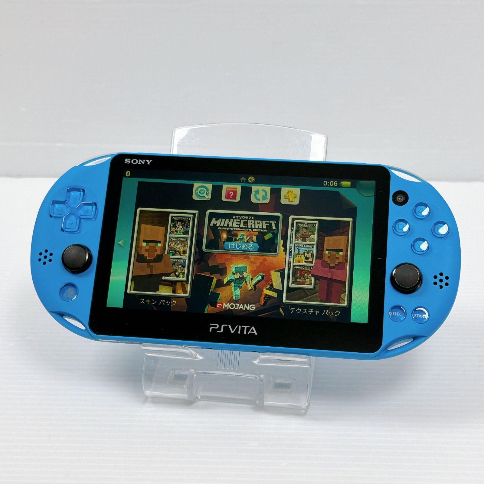 PSVITA PCH 2000 アクアブルー 外装 画面 PlayStation Vita FW 3.74 遊べるセット ソニー プレイステーション