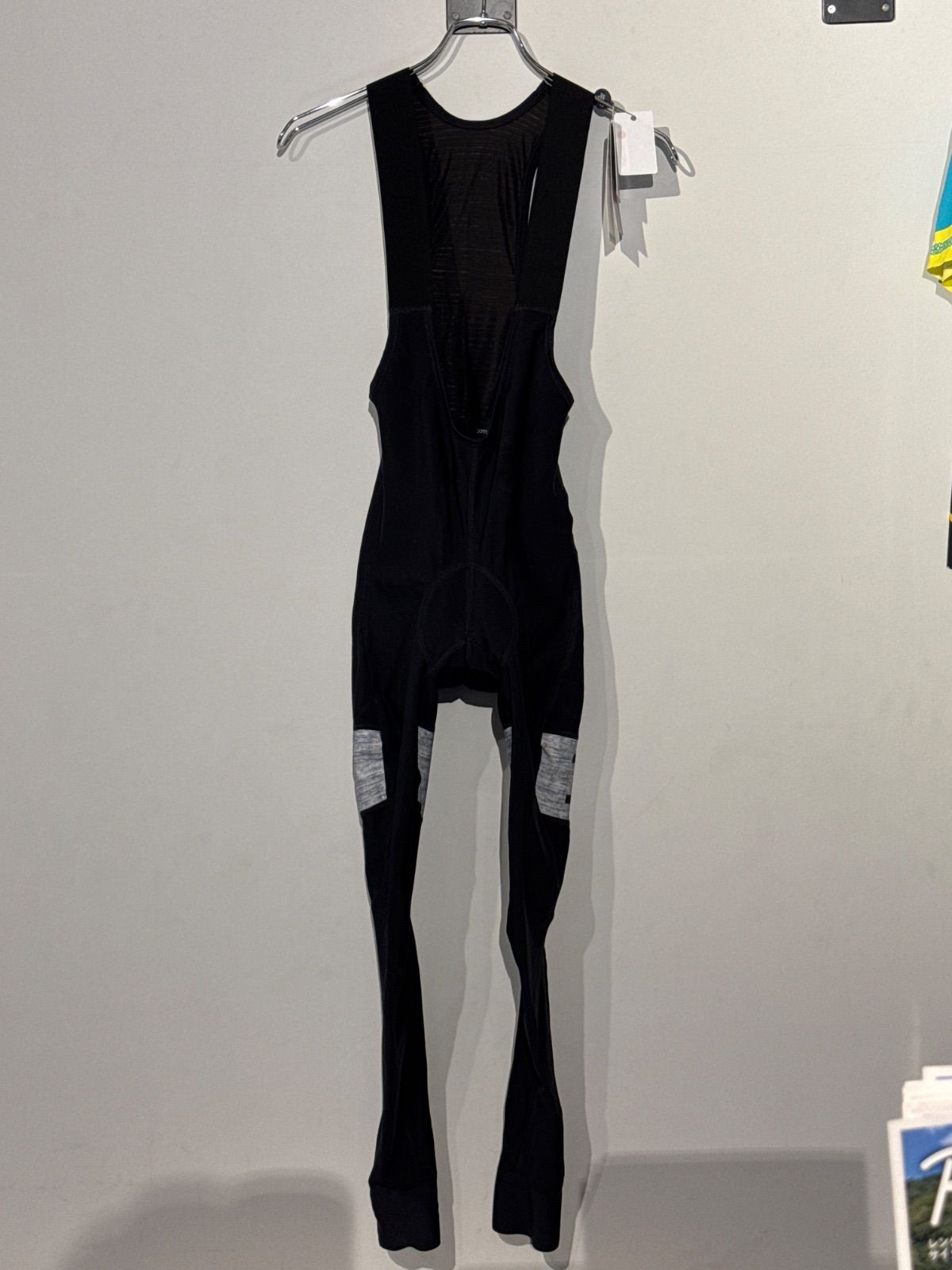 定価 ¥21500 新品 Dotout Stripe Bib Tight ブラック/メランジグレー L