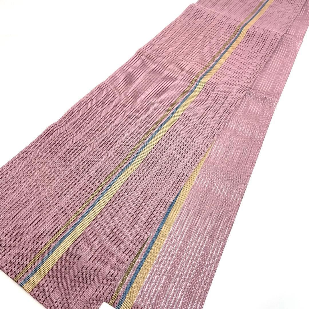 着物と帯 時流 SN 25929 s 正絹 八寸 夏名古屋帯 羅 くすみピンク