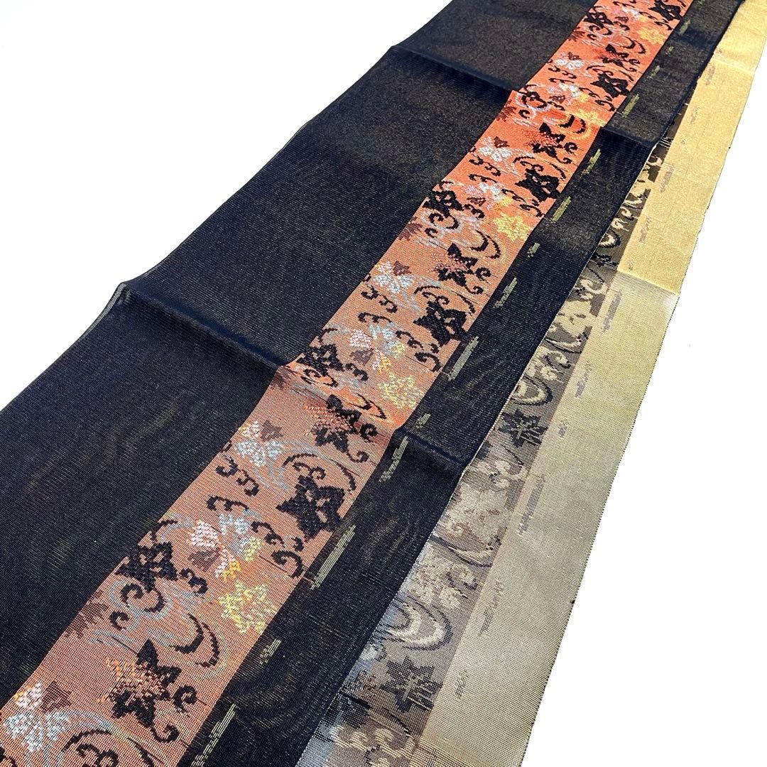 着物と帯 時流】SN25927s◇正絹 八寸夏名古屋帯◇紗 全通 未使用品