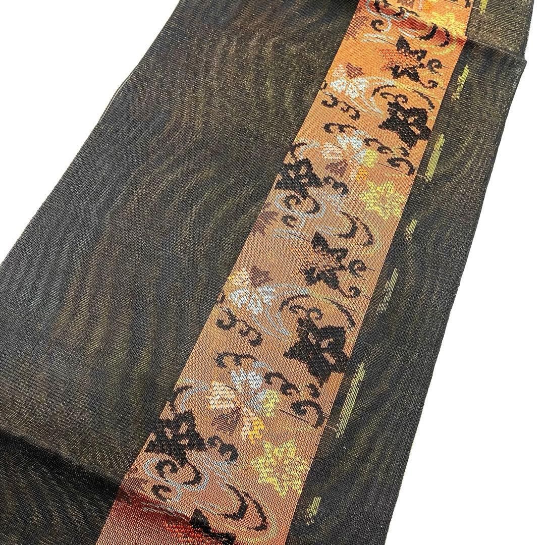 着物と帯 時流】SN25927s◇正絹 八寸夏名古屋帯◇紗 全通 未使用品