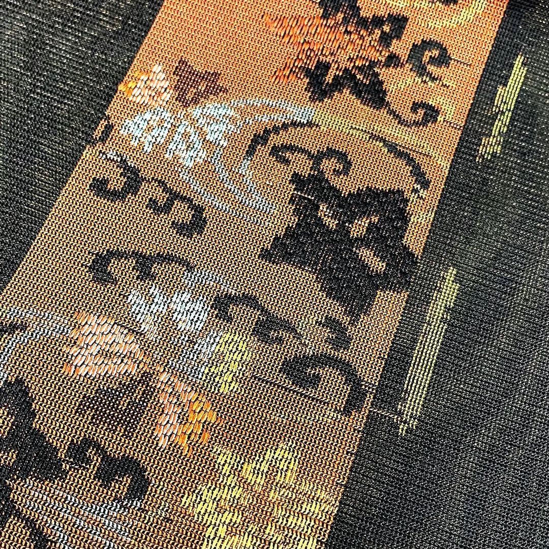 着物と帯 時流】SN25927s◇正絹 八寸夏名古屋帯◇紗 全通 未使用品