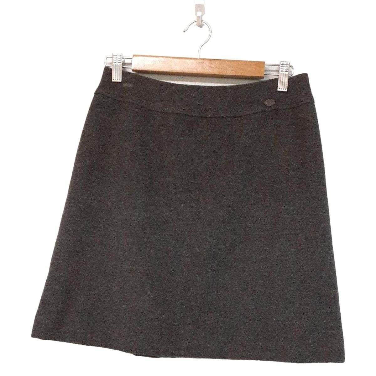 FOXEY フォクシー スカート サイズ40 M レディース 33745 ダークグレー ひざ丈