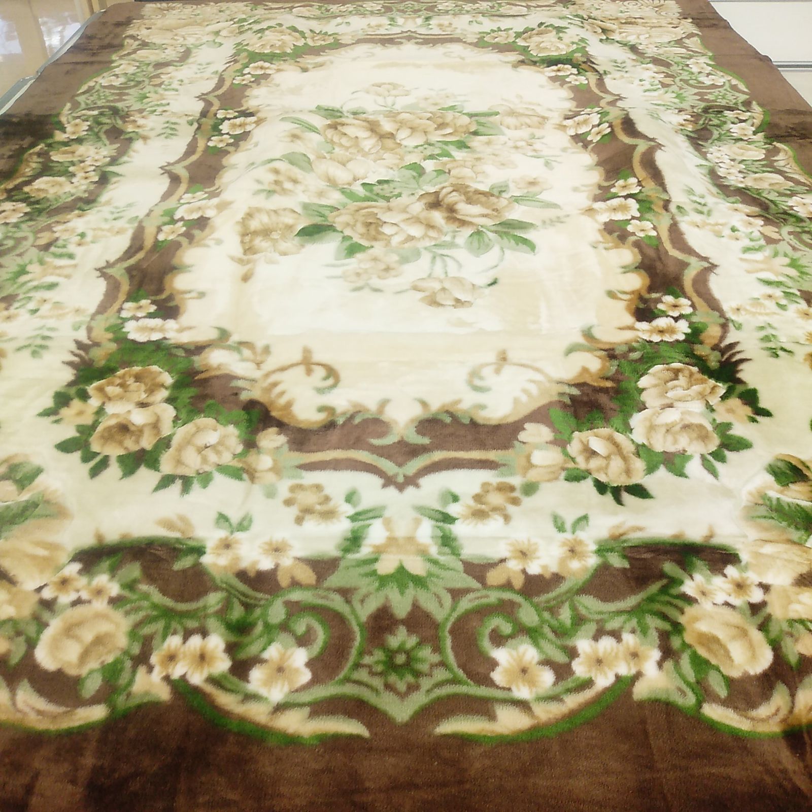 ラグ カーペット 6畳用 ふっくらラグ 花柄カーペット 大きいサイズ 長方形