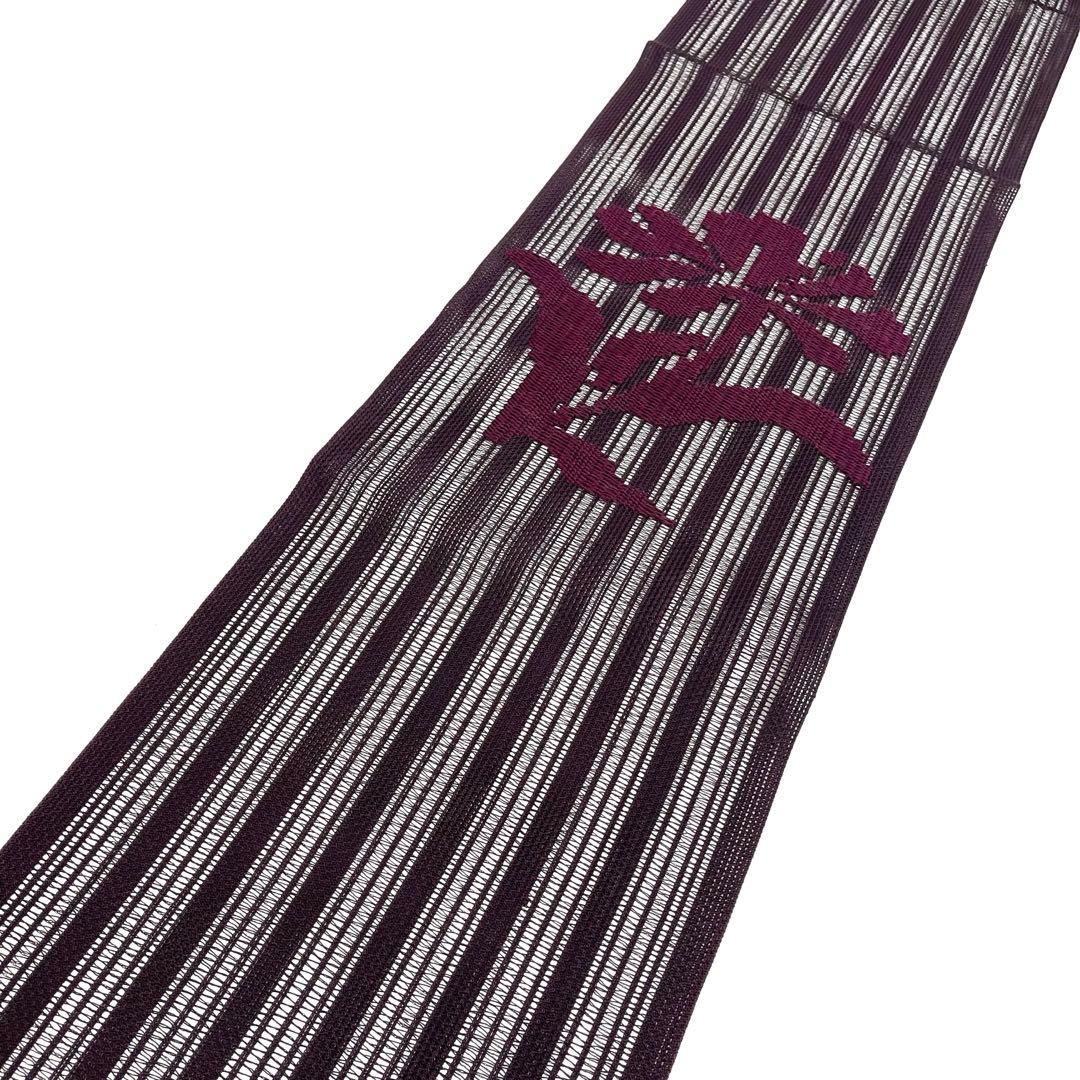 着物と帯 時流 SN 25325 s 正絹 八寸夏名古屋帯 羅 紫色