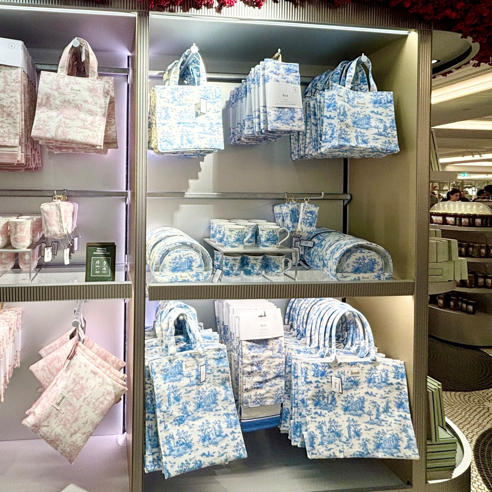 新品 Harrods ハロッズ トワルドジュイ トートバッグ コットン