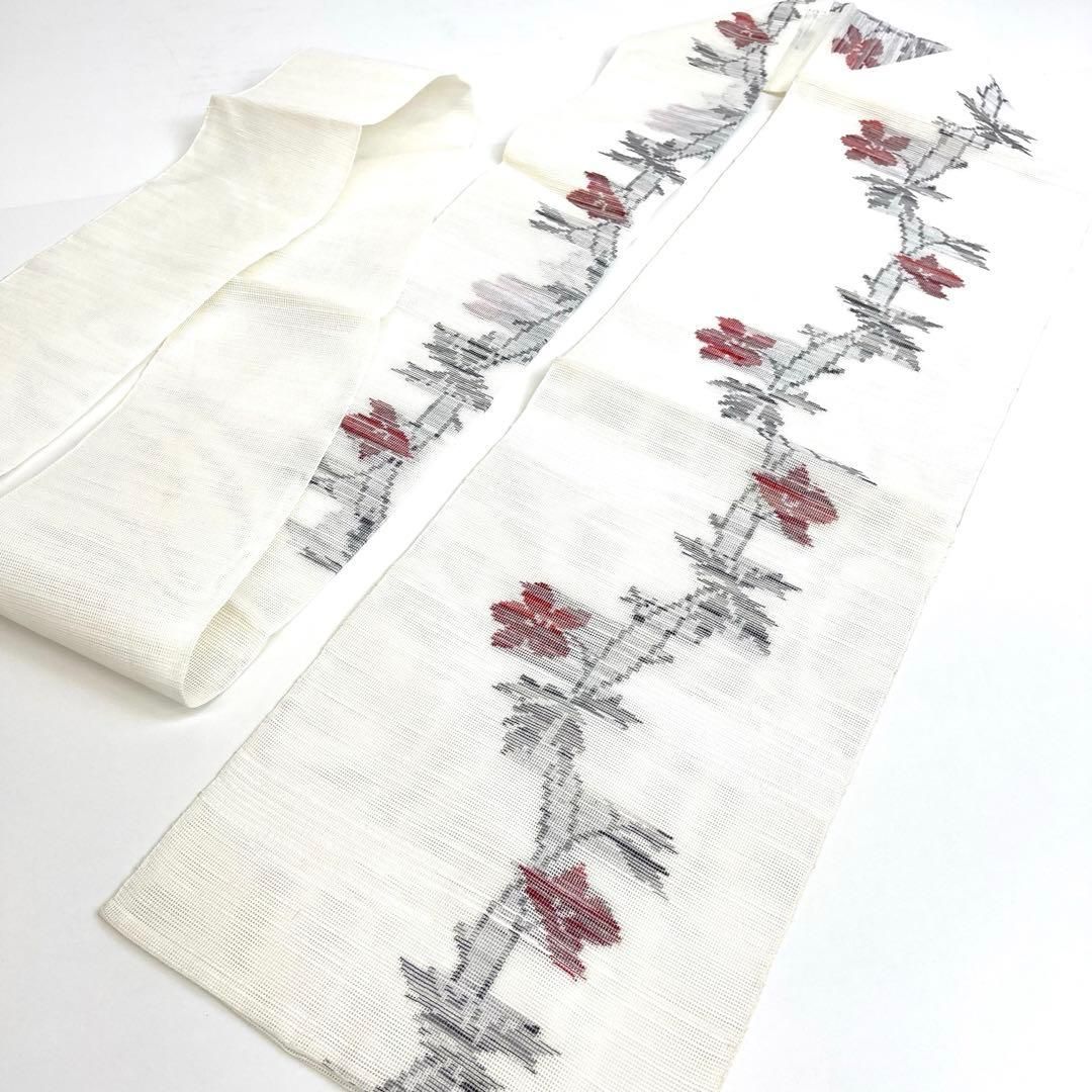 着物と帯 時流 SN 25923 s 夏名古屋帯 紗 八寸 白色