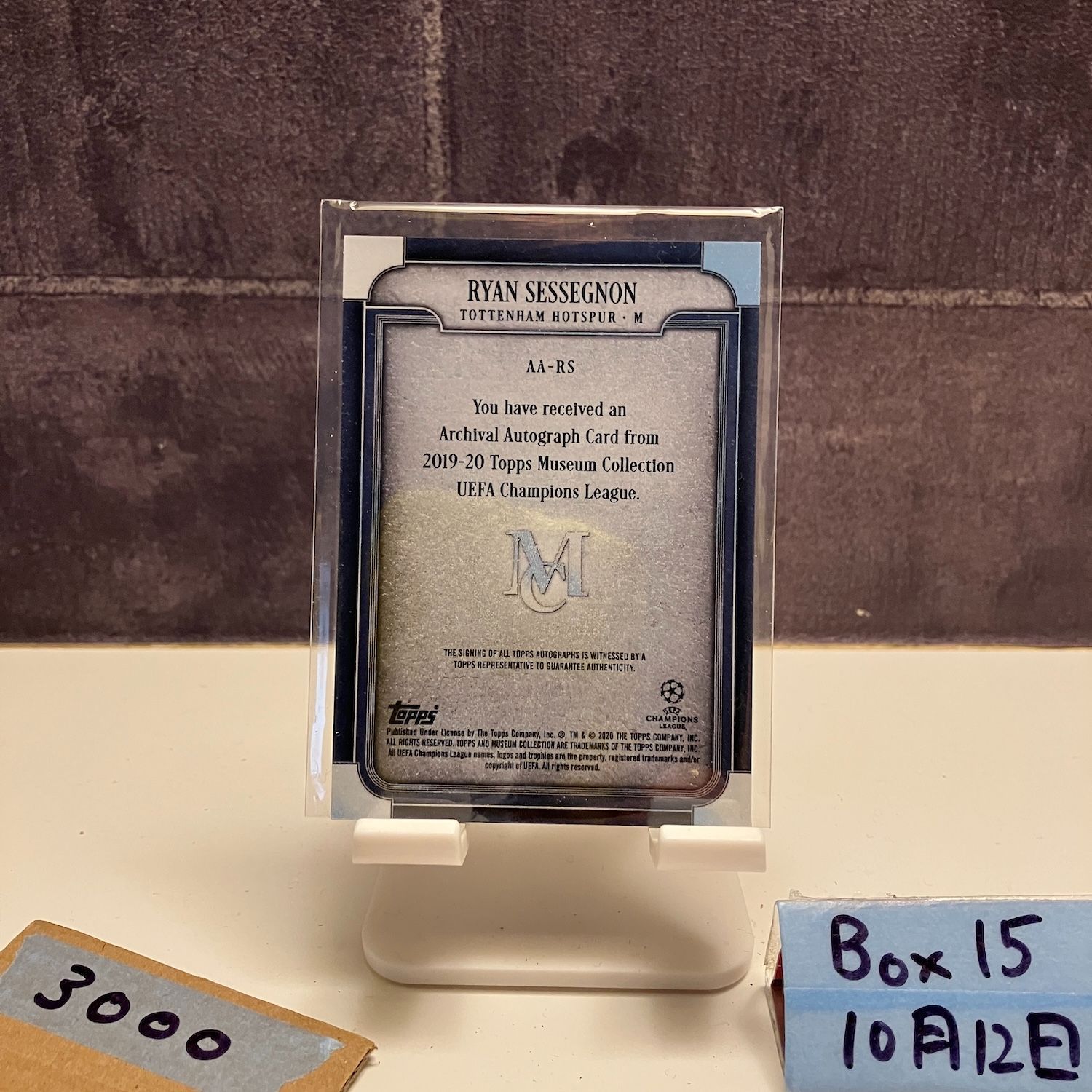 2020 Topps Museum Collection UEFA Champions League Ryan Sessegnon