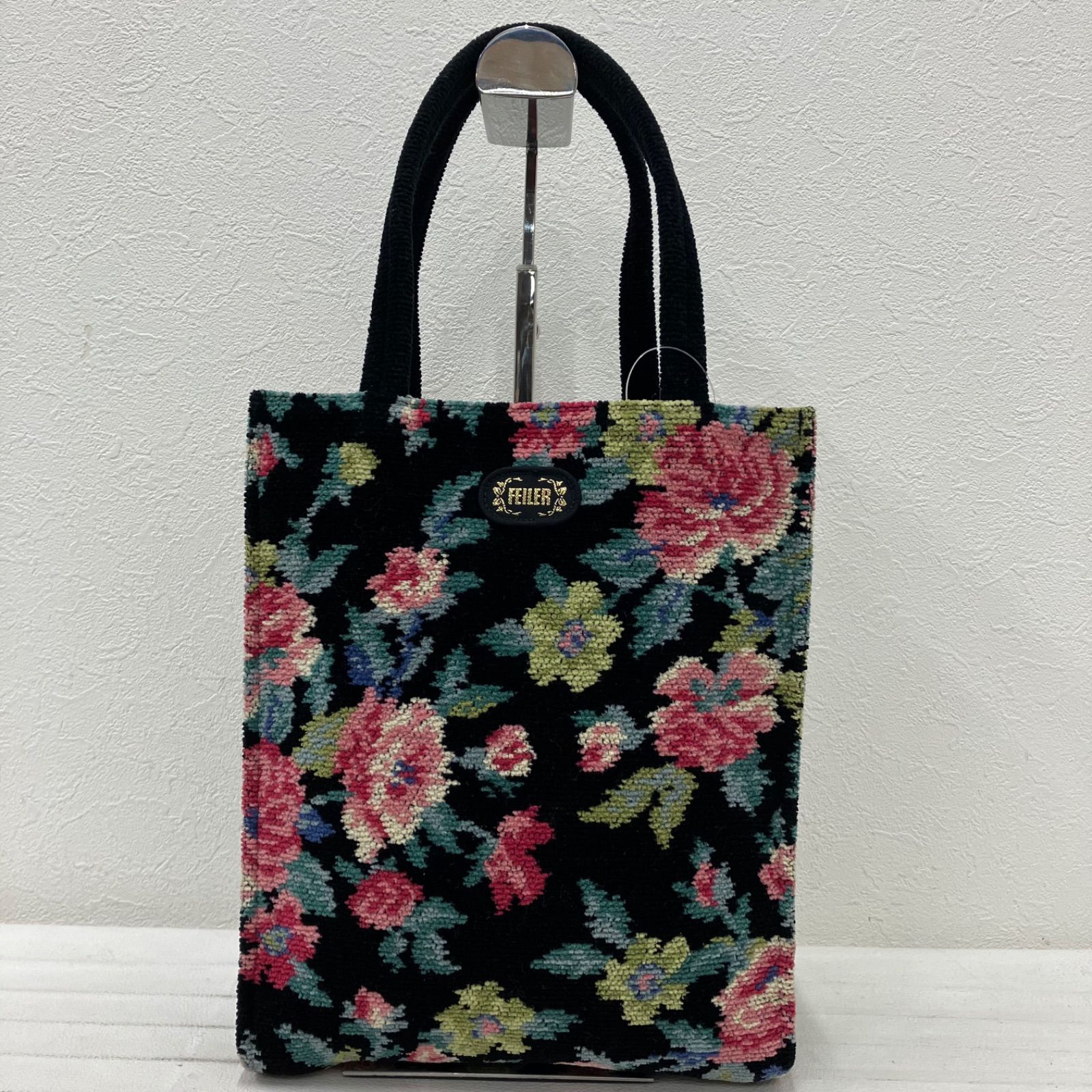 7107 FEILER feiler フェイラー シュニール織り タオル地 ハンドバッグ