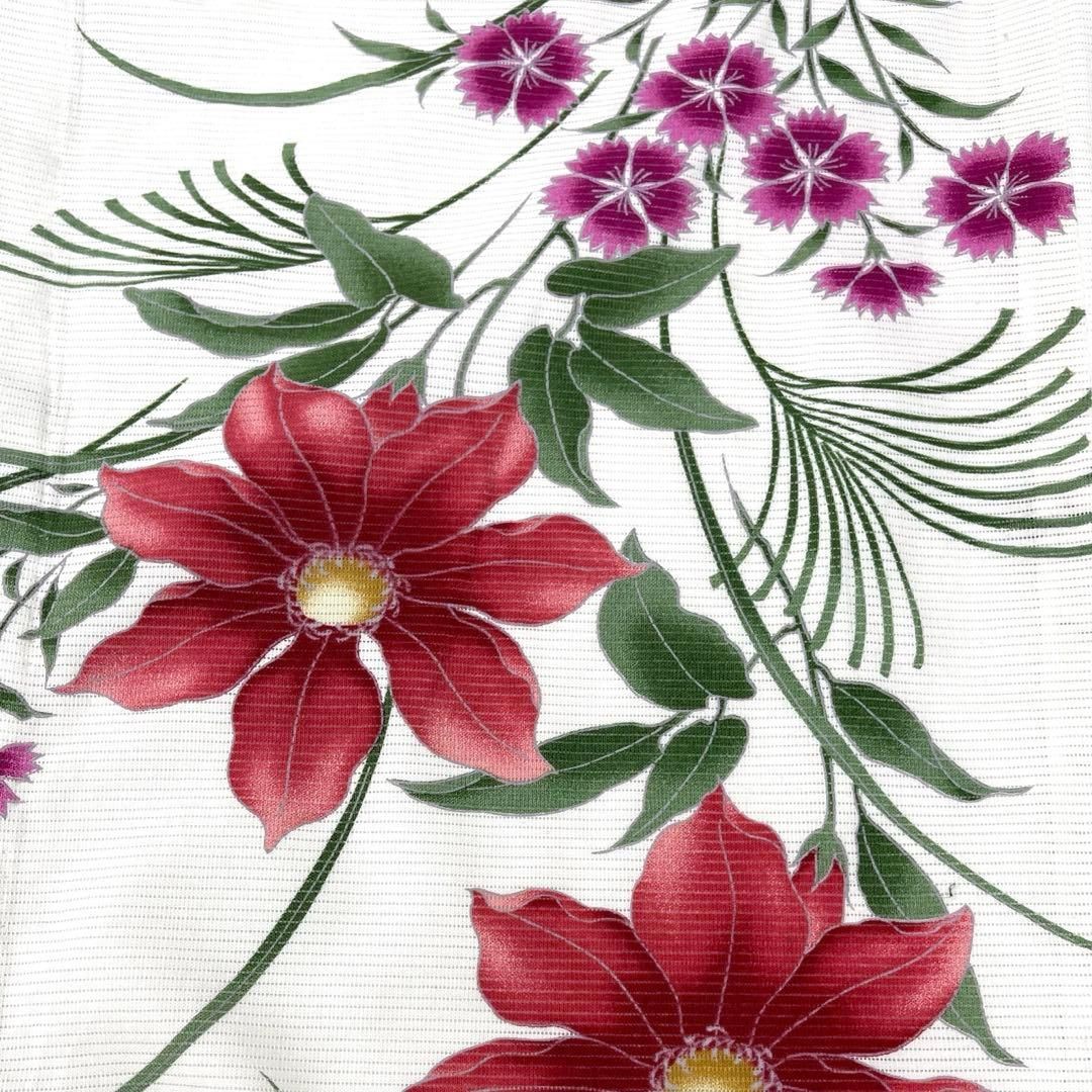  着物と帯 時流 Y 25919 s 浴衣 三越取扱 花古今 綿絽 居敷当て付 浴衣単品 浴衣