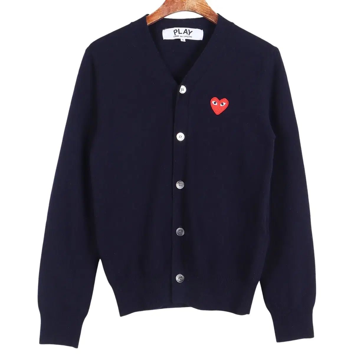 コム・デ・ギャルソン プレイ ネイビー カーディガン S / k1549 - メルカリ