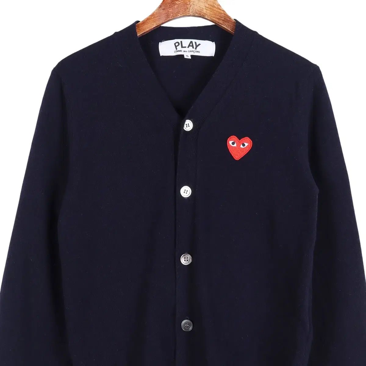 コム・デ・ギャルソン プレイ ネイビー カーディガン S / k1549 - メルカリ