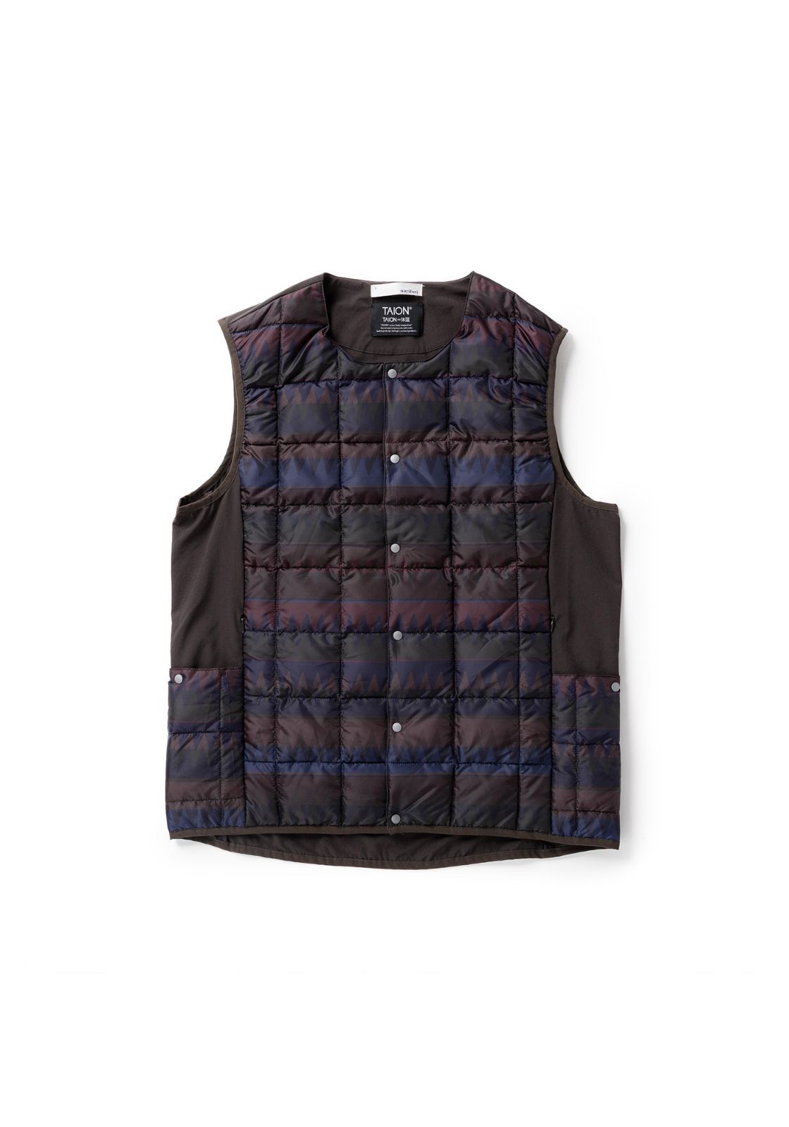 narifuri TAION サイドポケットインナーダウンベスト M D BROWN