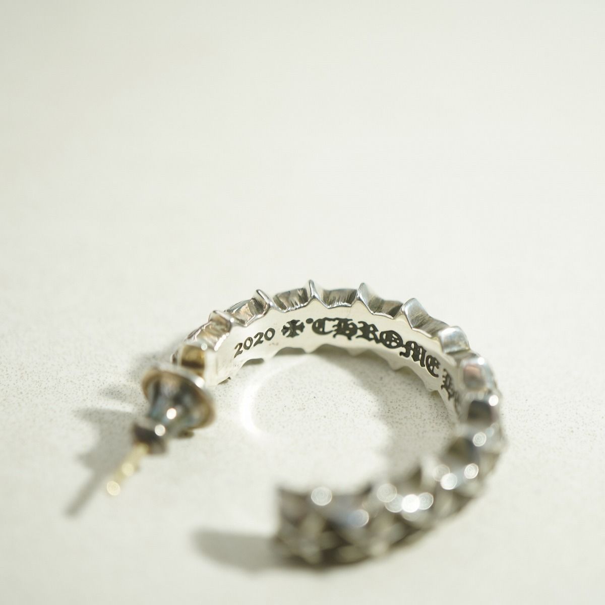 CHROME HEARTS クロムハーツ HOOP STAR BAND スター バンド フープ ピアス イヤリング シルバー925 正規 原本付き 1126 P