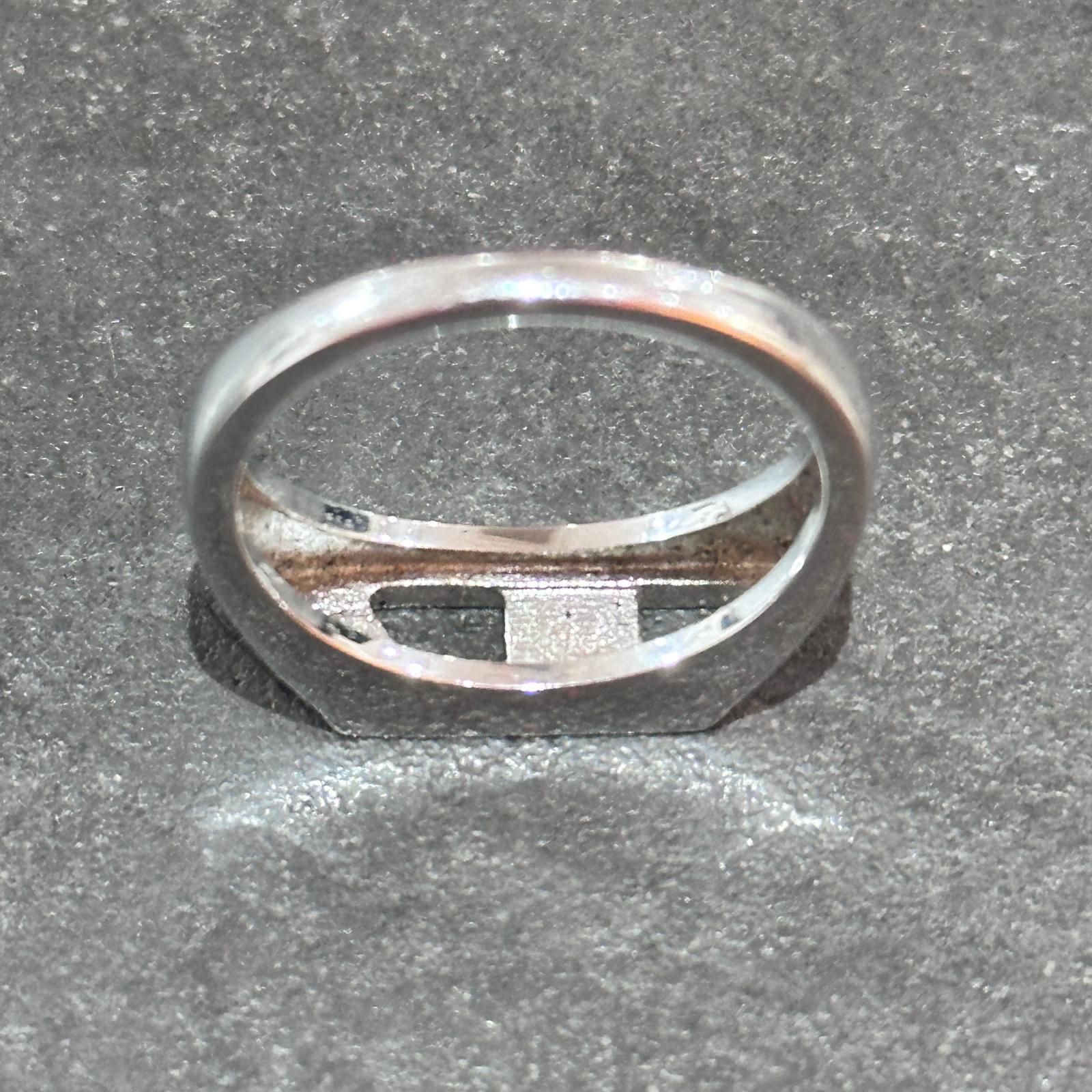 こうせー　DIESEL ディーゼル シグネット リング ロゴ リング 元箱 参考上代16500円 DIESEL ラインストーンリング Dロゴシグネットリング