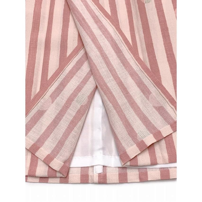  着物 子供 洗える着物 小紋 紗 ジュニア 女の子の着物 ピンク系 縞に水玉 着物 着物ドレス 着物 浴衣 和小物