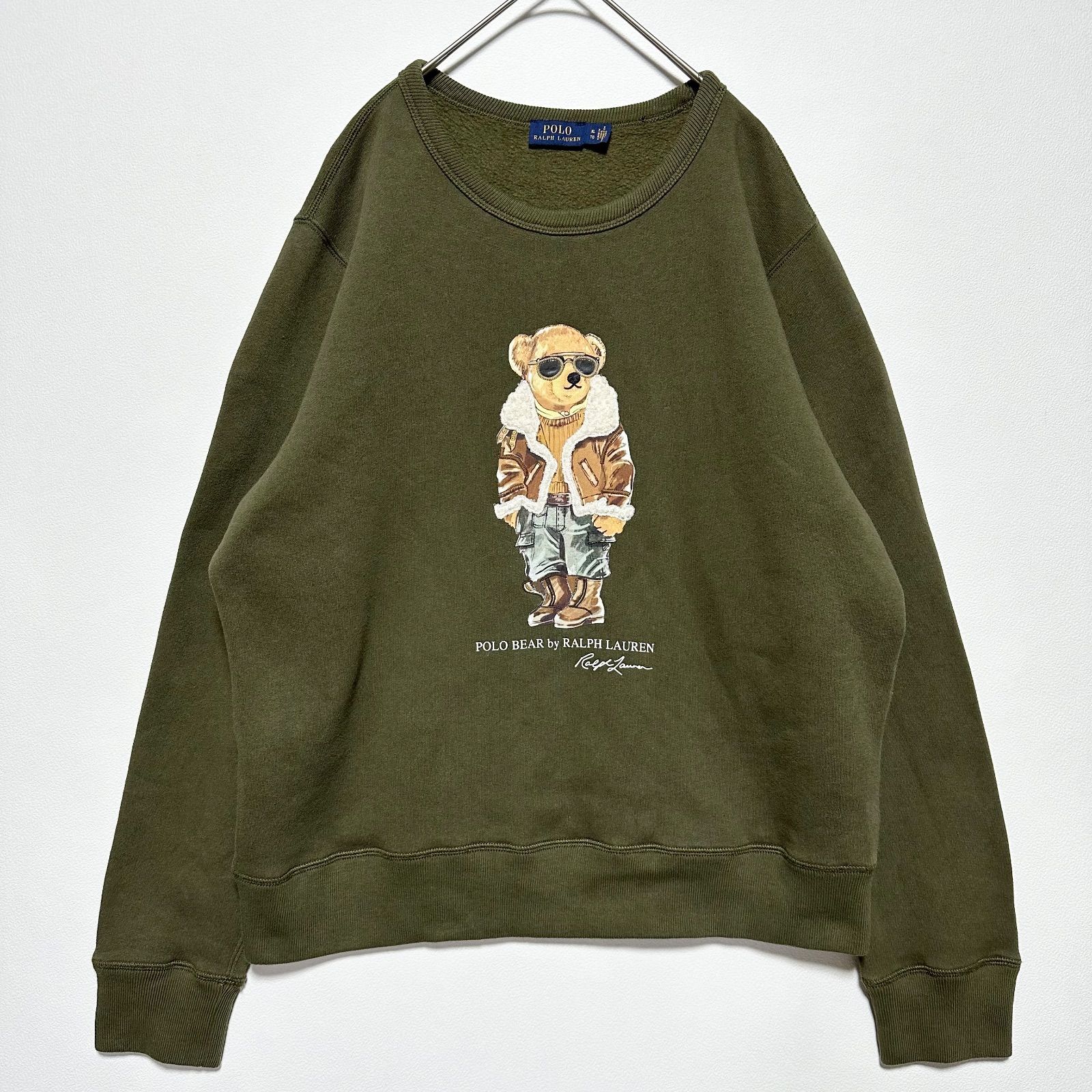 POLO RALPH LAUREN ポロベア スウェット XL カーキ モスグリーン 
