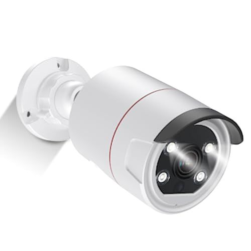 防犯カメラ 屋外 POE給電 500万画素 増設用監視カメラ AI人物検知 人感センサー発光 フル 映像 暗視撮影 録音 音声通話 屋外監視カメラ IP 66防水防塵 常時録画 動体検知 POE防犯カメラセットに増 ec 6 de 347