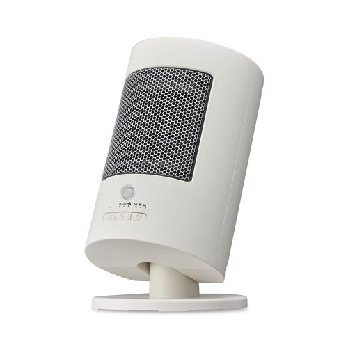 足元から膝上まであたたか ドウシシャ セラミックヒーター 上下自動首振り 人感センサー付 送風機能付 ホワイト 216 d 4521