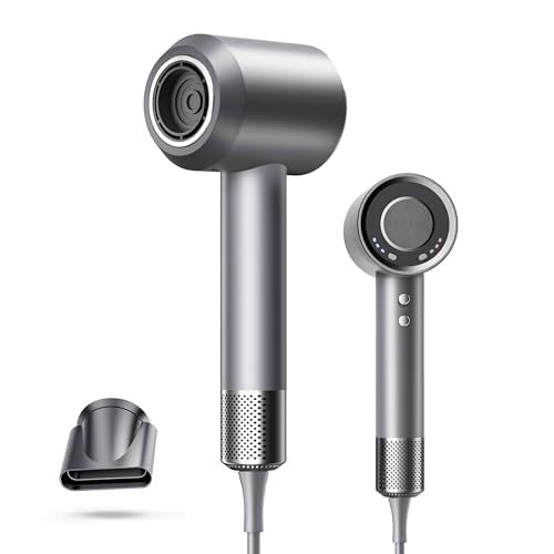 斬新デザイン 3億イオン ワンタッチ冷風 ドライヤー 1250 W超大風量 速乾 ヘアドライヤー スマート ブラシレスDCモーター 温冷風ワンタッチ切替 美髪 ヘアケア 12種類の風モード NTC温度制御システム 過熱防止 軽量コン 6 f 015006