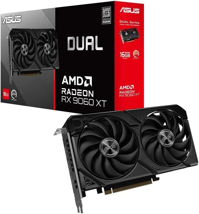ASUS AMD Dual Radeon RX 9060 XT 16 GB GDDR 6ビデオカード 921733