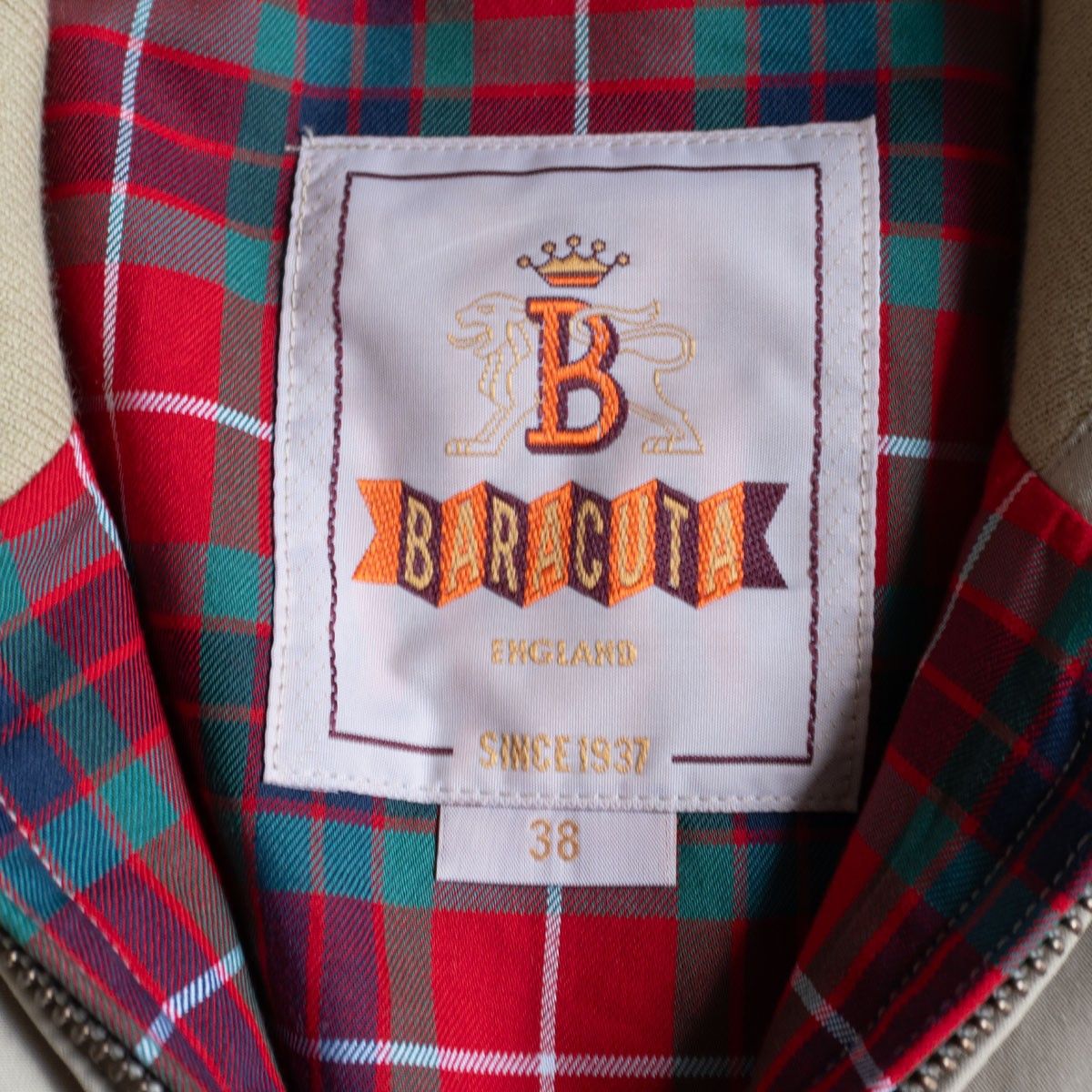 G 9 スウィングトップ ハリントンジャケット 38 クータ ナチュラル イングランド製