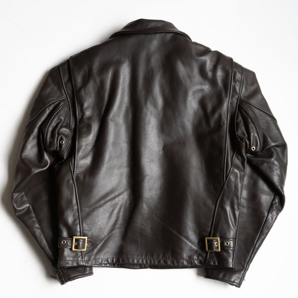 雰囲気抜群】SCHOTT【643E/シングルライダースジャケット】38 襟
