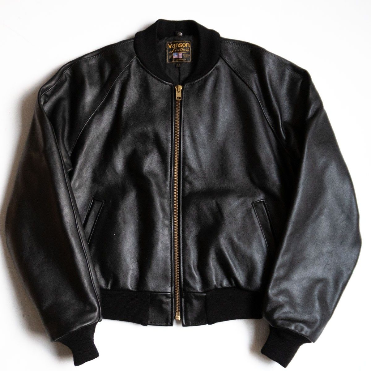 美品/ビッグサイズ】 VANSON 【TJV オールレザー スタジャン】42