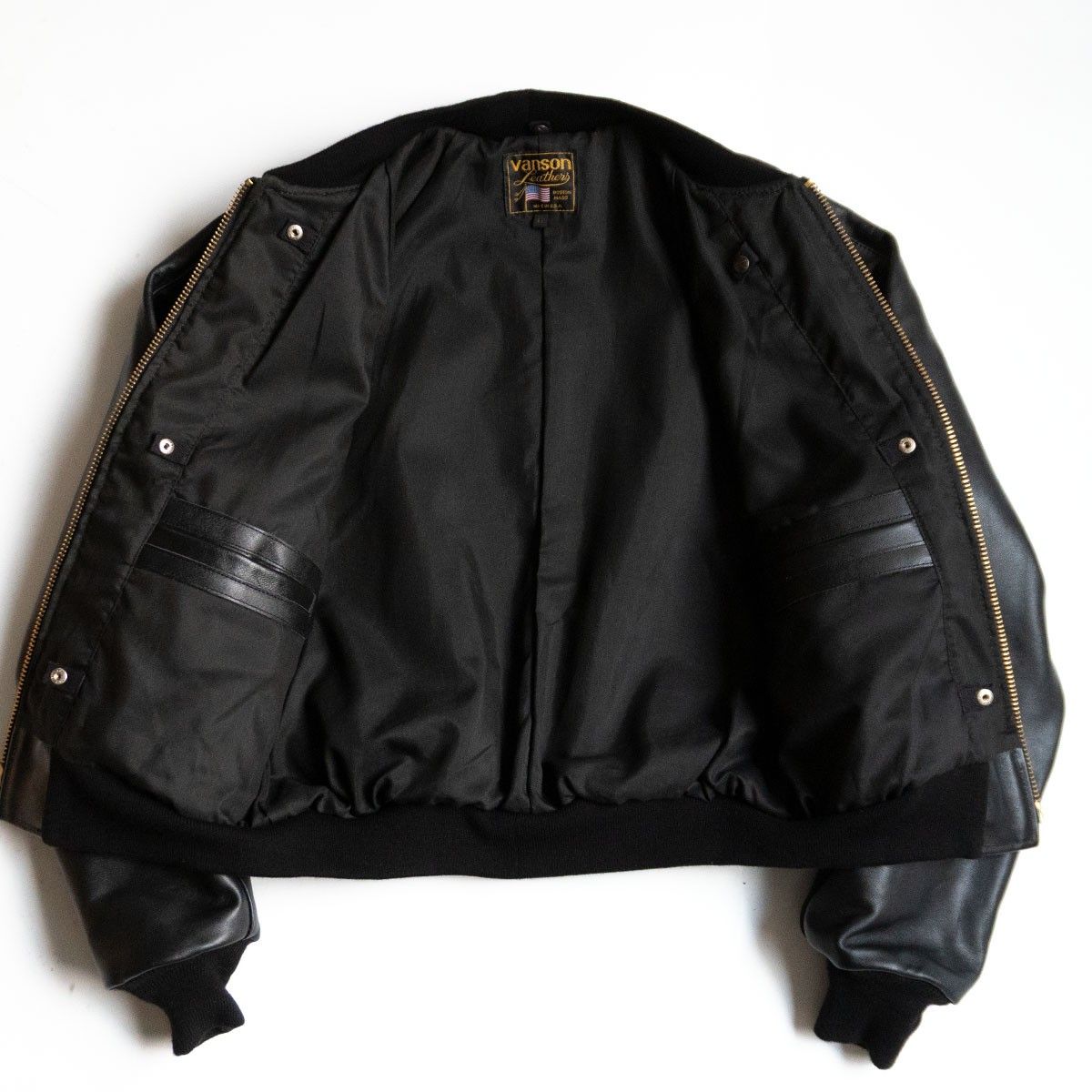 美品/ビッグサイズ】 VANSON 【TJV オールレザー スタジャン】42