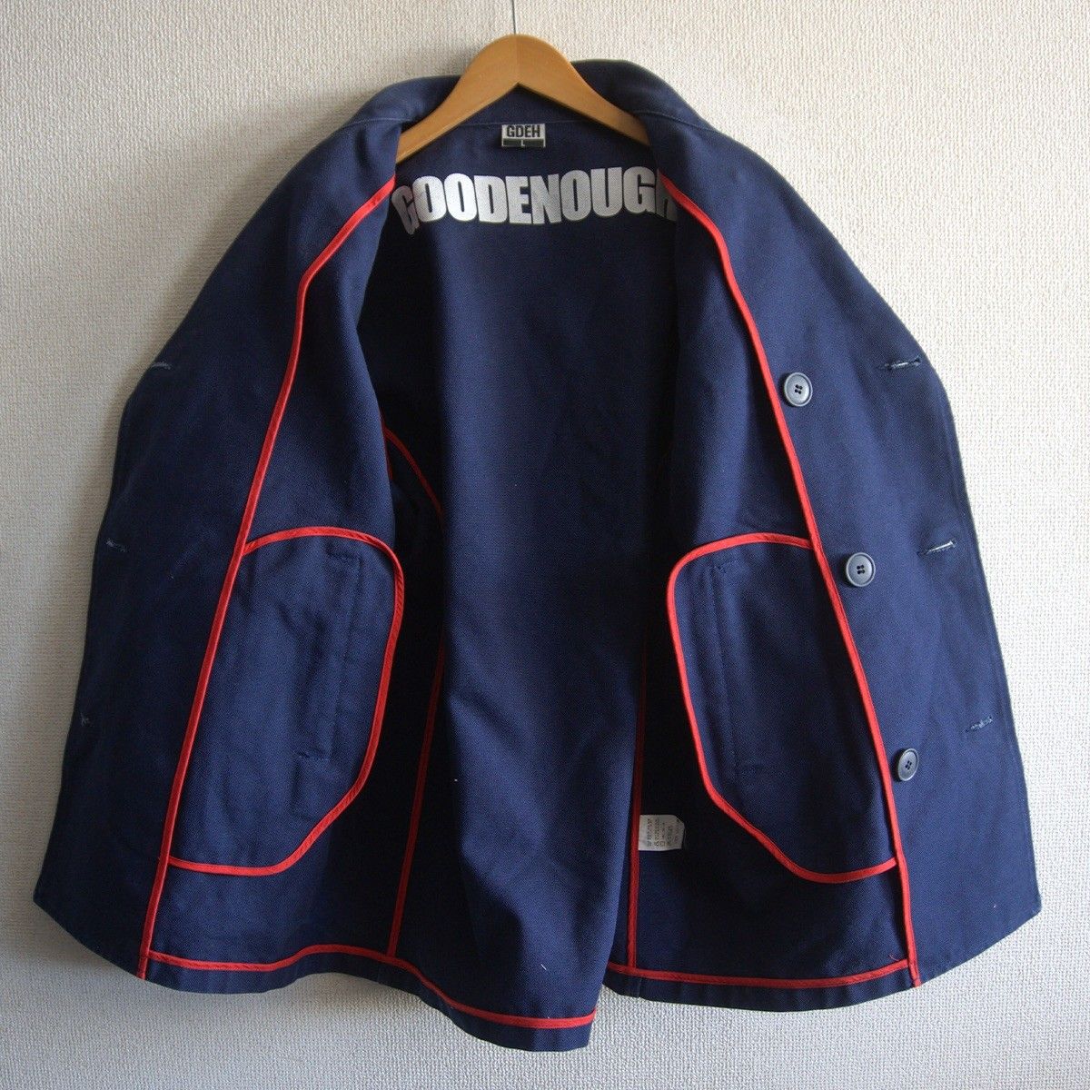 雰囲気抜群】GOOD ENOUGH 【コットン Pコート】 L グッドイナフ