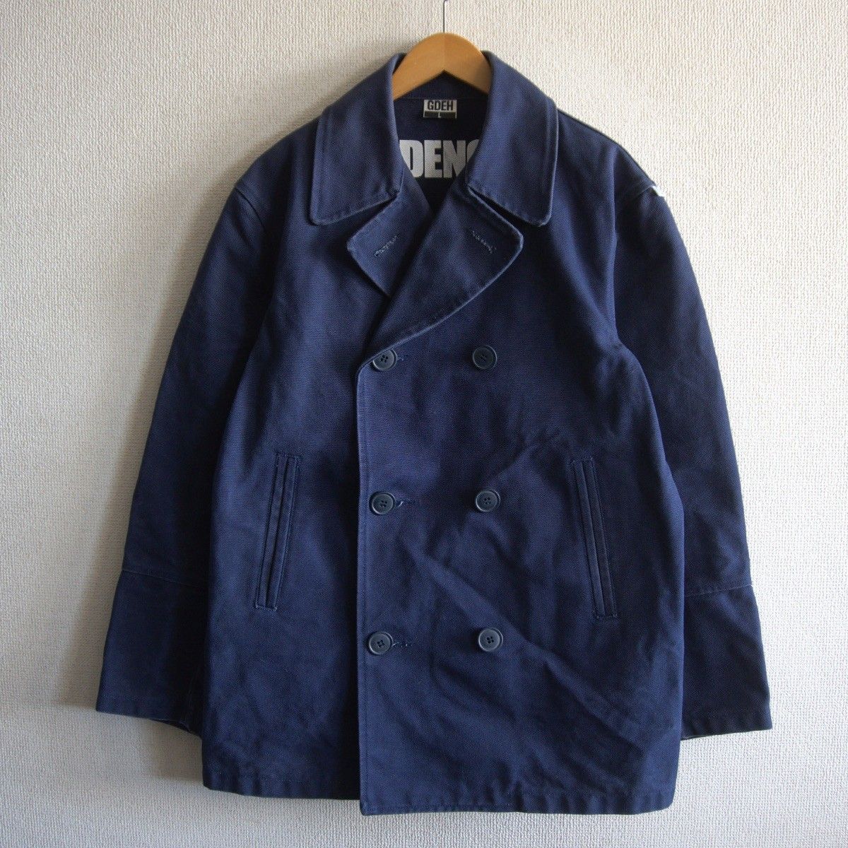 雰囲気抜群】GOOD ENOUGH 【コットン Pコート】 L グッドイナフ